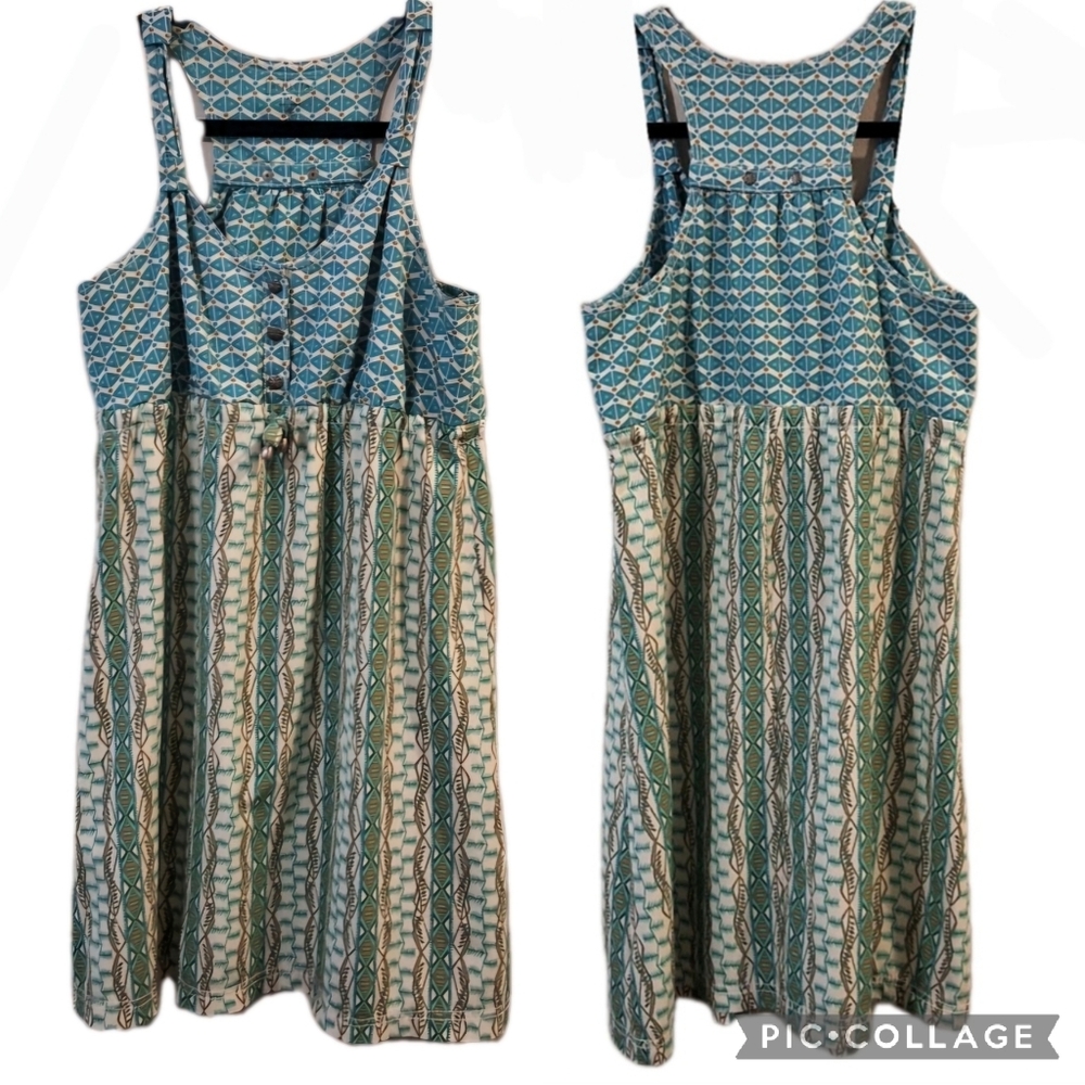 Athleta Featherweight Tank Dress Women's 4P Teal Sleeveless Athleisure Outdoor 